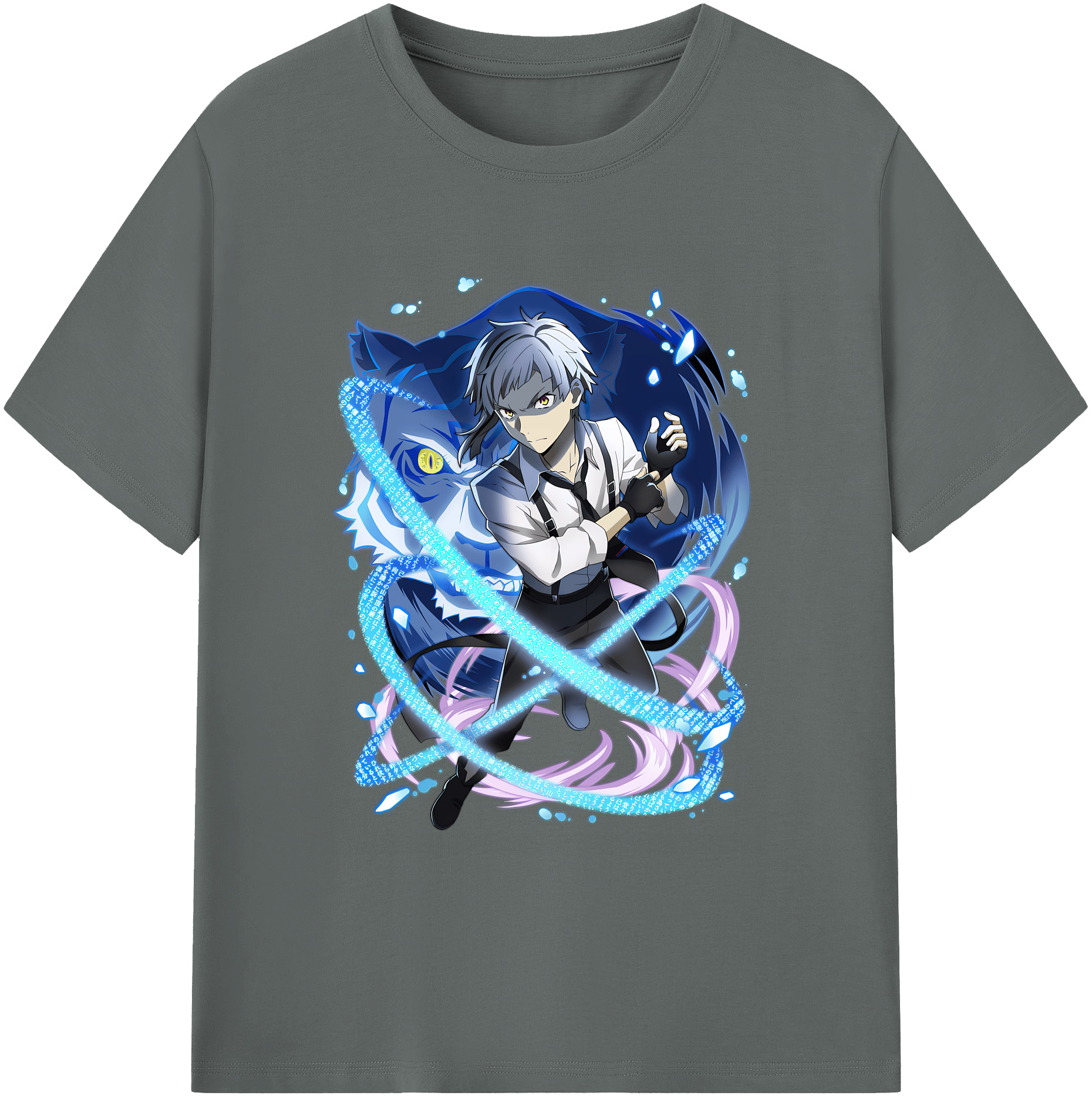 （画像用） 文豪ストレイドッグス Bungo Stray Dogs 綿100％ メンズ半袖Tシャツ｜肌触りやわらか＆通気性